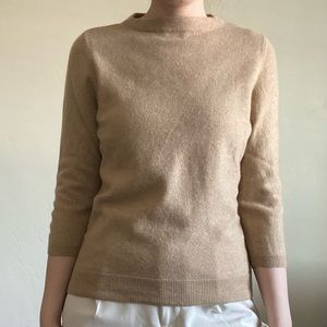 Talbots Audrey 100% Camel/Tan Cashmere Sweater, like new condition